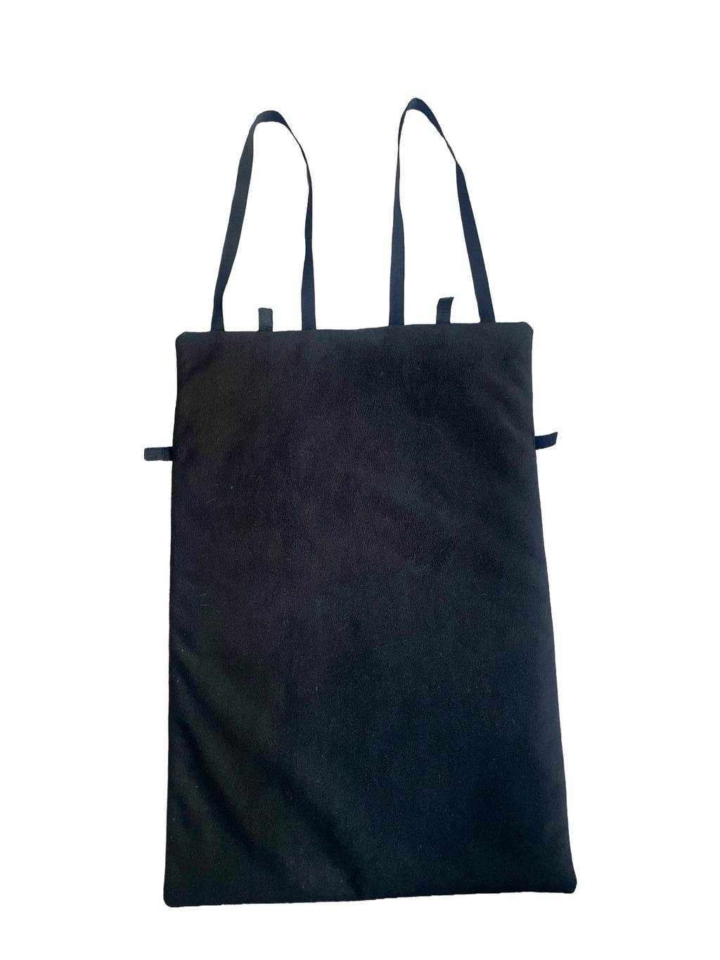 Boop Boop Berlin neon orange water-repellent dog travel bag prototype, one-size pet settle mat, black inner view