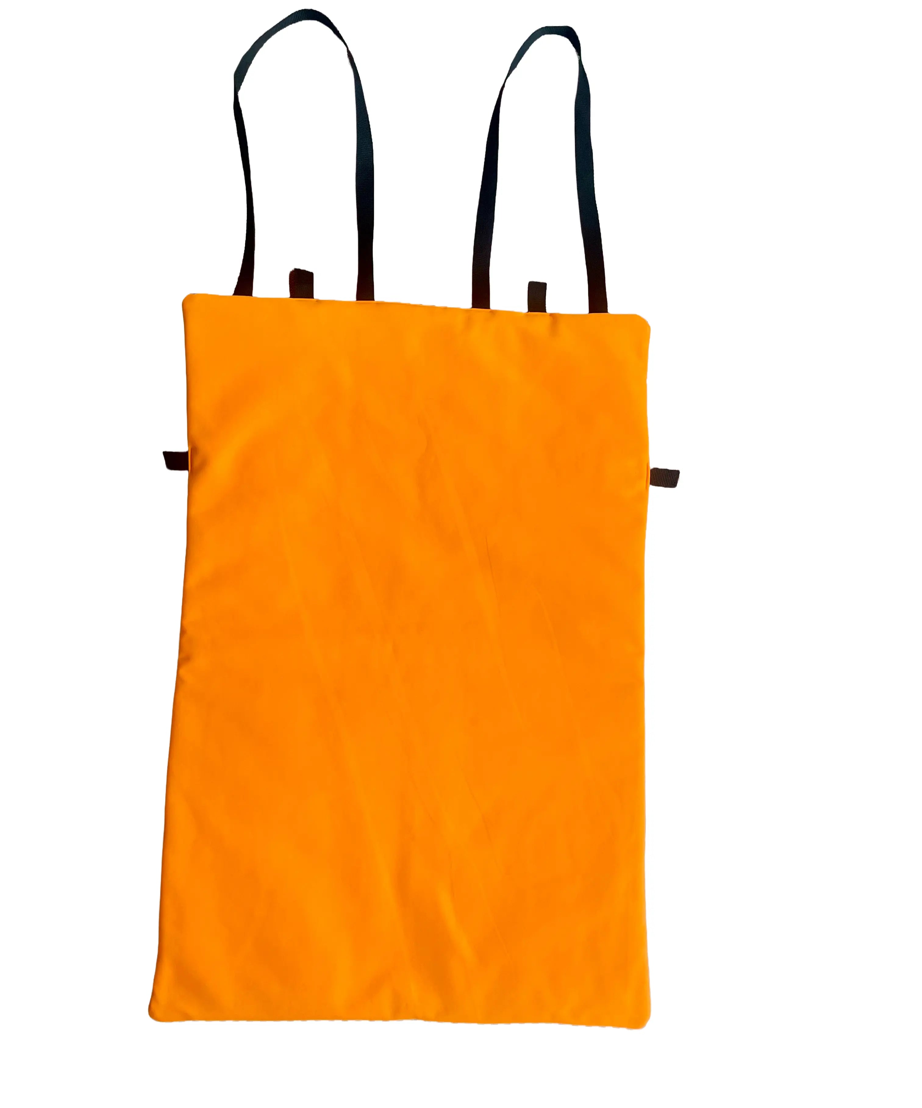 Boop Boop Berlin neon orange water-repellent dog travel bag prototype, one-size pet settle mat, flat orange outer view