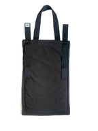 Boop Boop Berlin black water-repellent soft shell dog travel mat, one-size portable pet settle mat, flat outer view