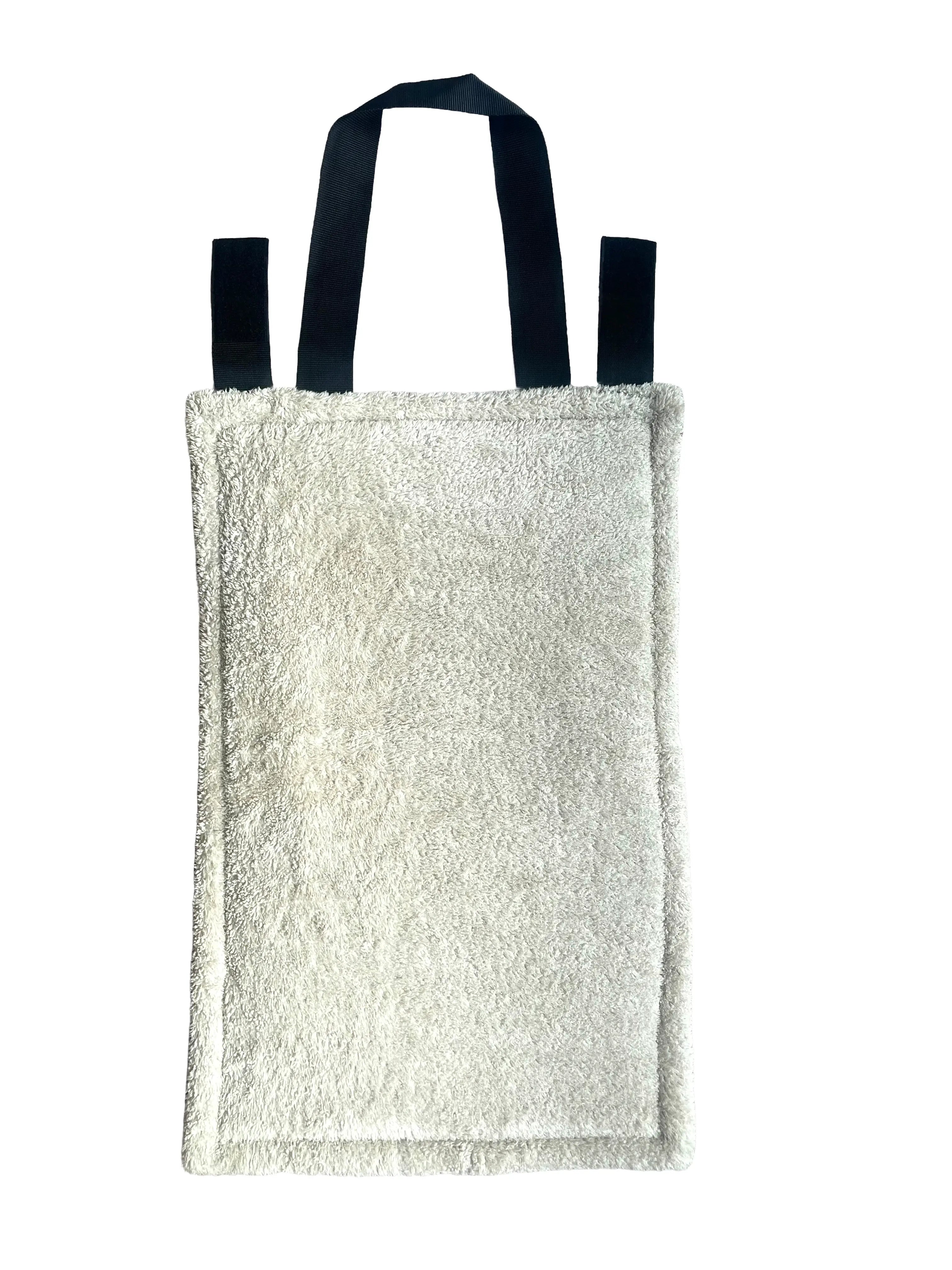 Boop Boop Berlin black water-repellent soft shell dog travel mat, one-size portable pet settle mat, flat inner view